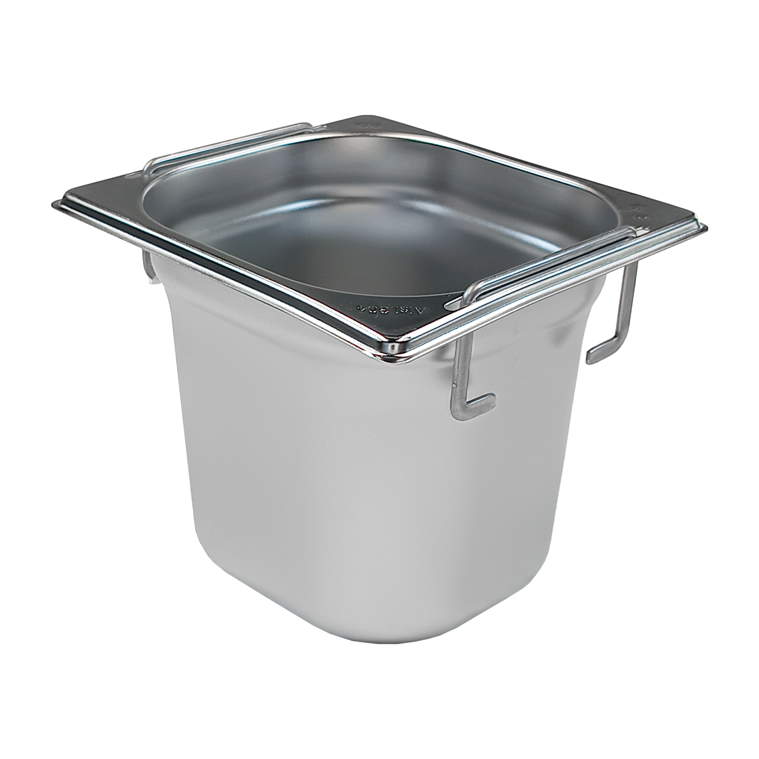 Bac gastronorme GN 1/6 - 150 poignées escamontables en inox | REDFOX - GN 1/6-150 U