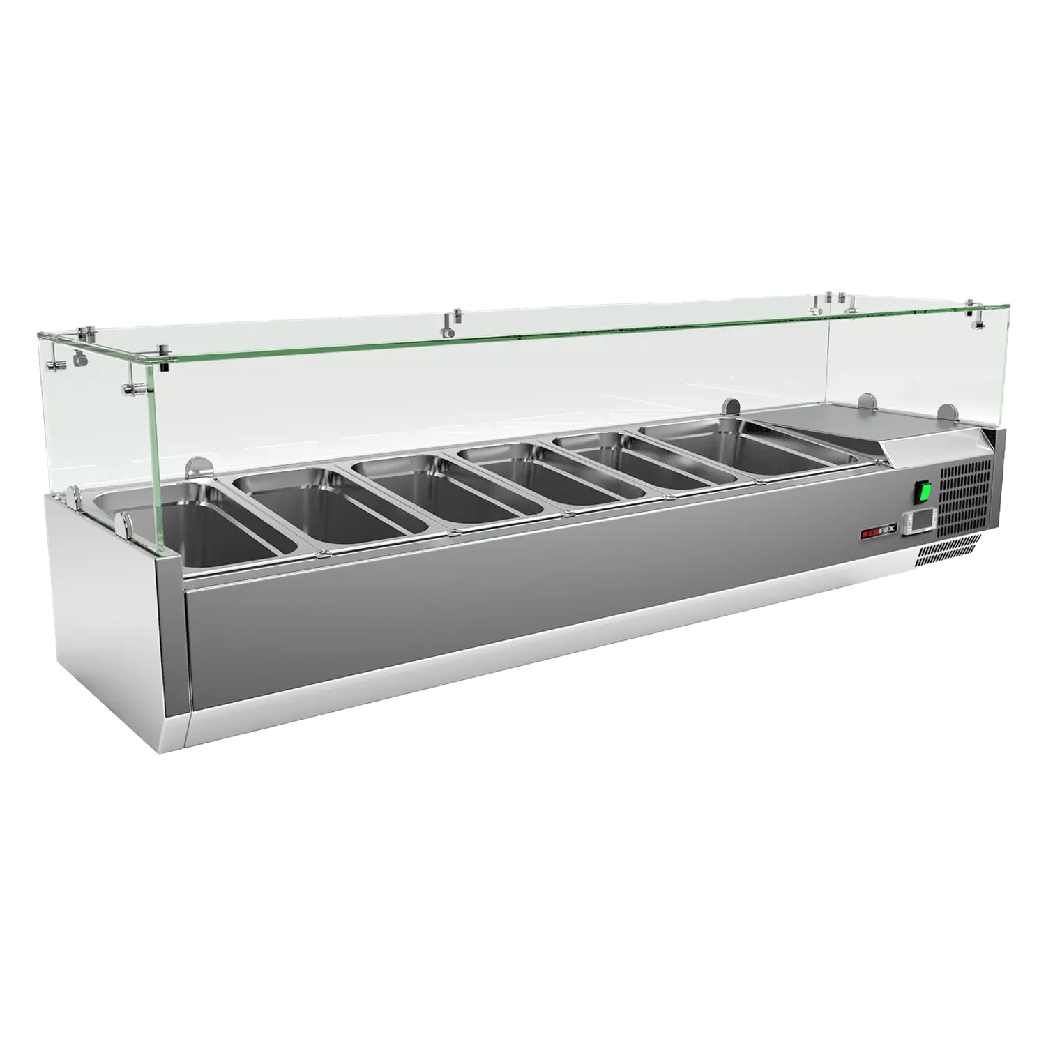Vitrine refrigerée de comptoir 1x GN 1/2 + 5x GN 1/3 | REDFOX - MCH 3150