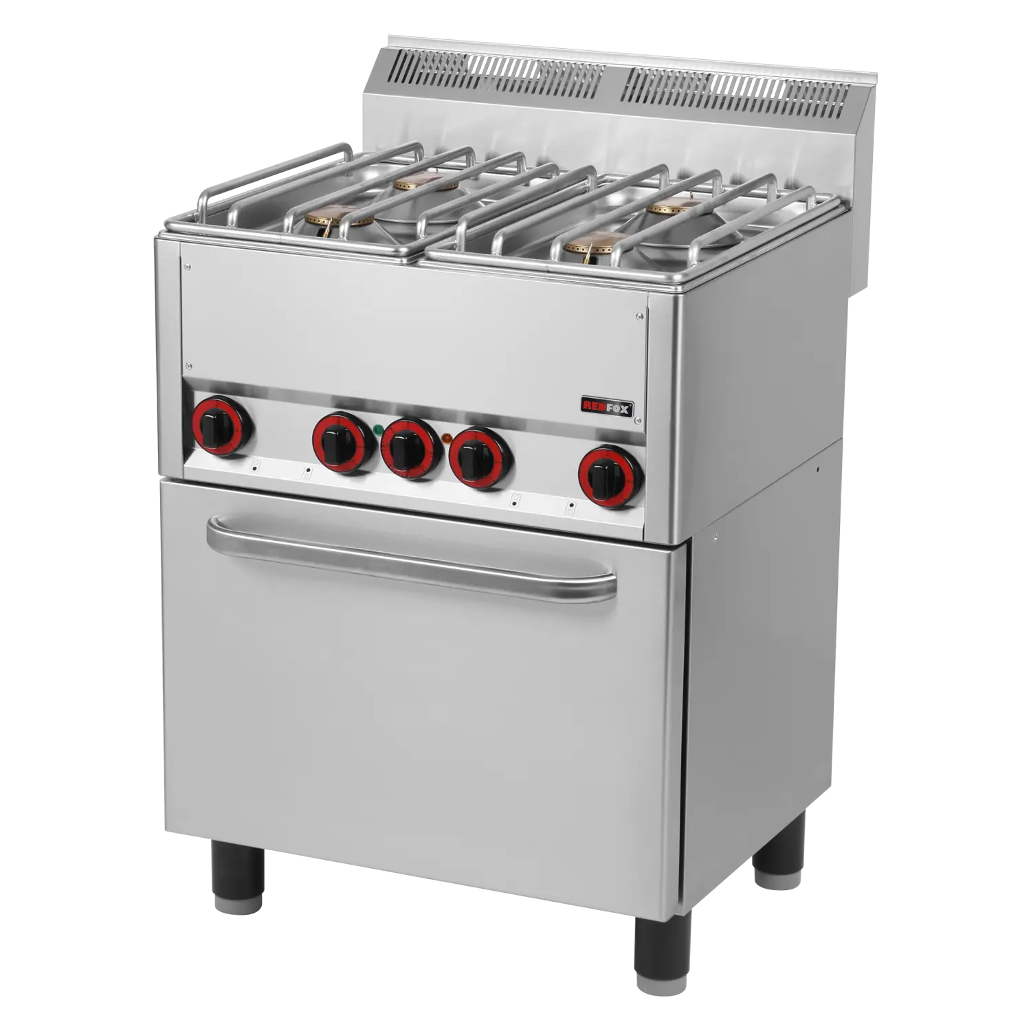 Fourneau combiné avec four à air chaud électrique GN 1/1 - 4x brûleur | REDFOX - SPT 60 GLS