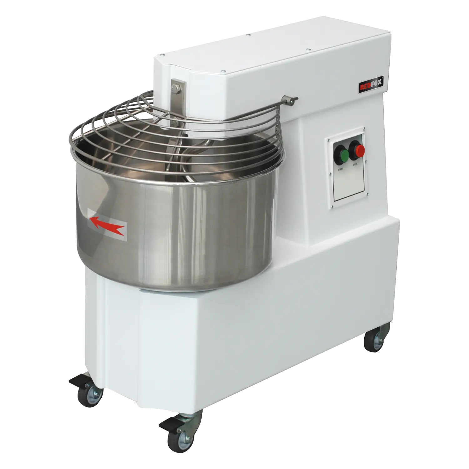Pétrin à pâte à vitesse unique récipient non amovible 33 l 400 V | REDFOX - HTF 33 T