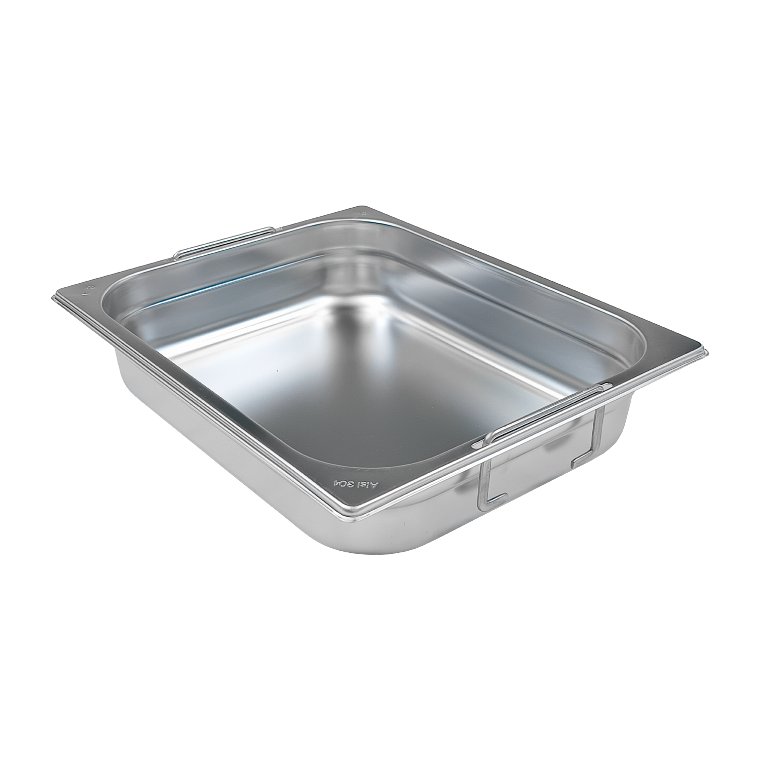 Bac gastronorme GN 1/2 - 65 poignées escamontables en inox | REDFOX - GN 1/2-65 U