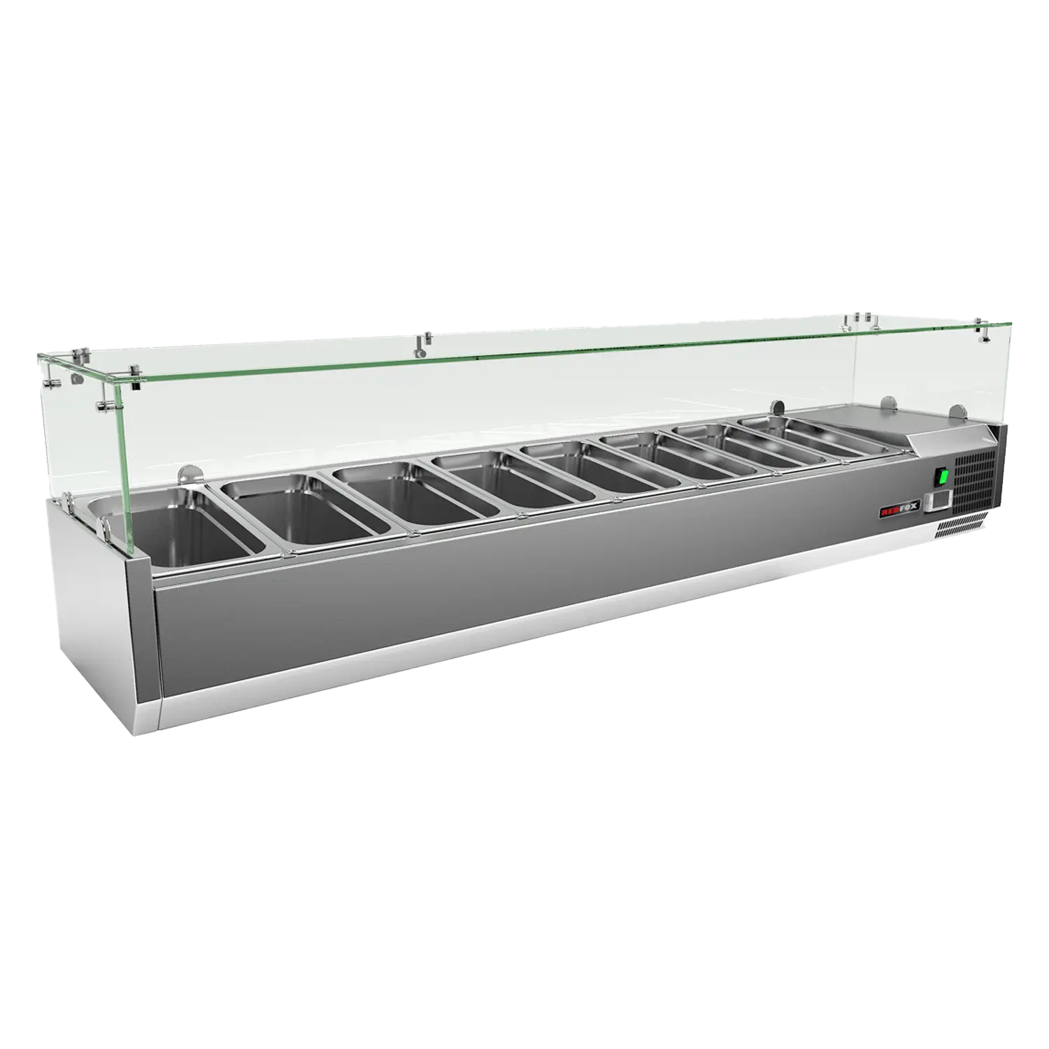 Vitrine refrigerée de comptoir 8x GN 1/3 | REDFOX - MCH 3180