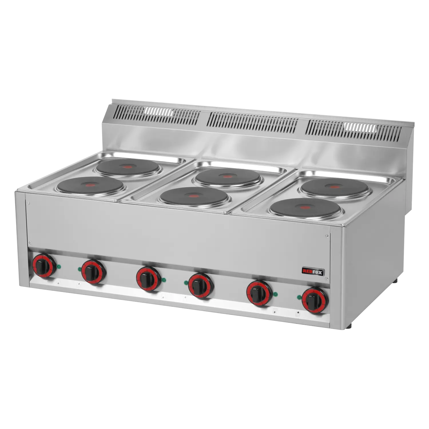 Fourneau électrique 6x feu sans soubassement 400 V | REDFOX - SP 90 ELS
