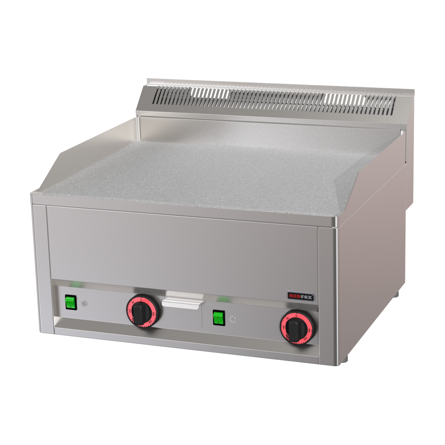 Plaque de cuisson 65x48 électrique chrome durable lisse sans soubassement 400 V | REDFOX - FTHC 60 EL