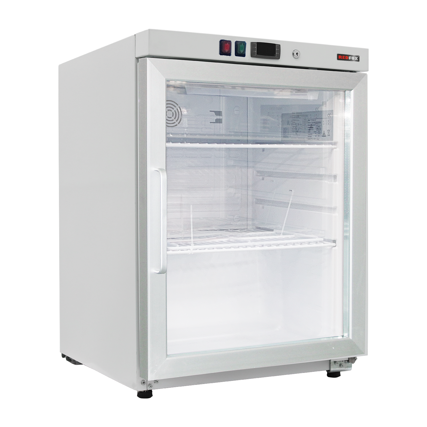 Armoire réfrigerée froid positif 130 l, porte verre, blanche | REDFOX - DRR 200/G
