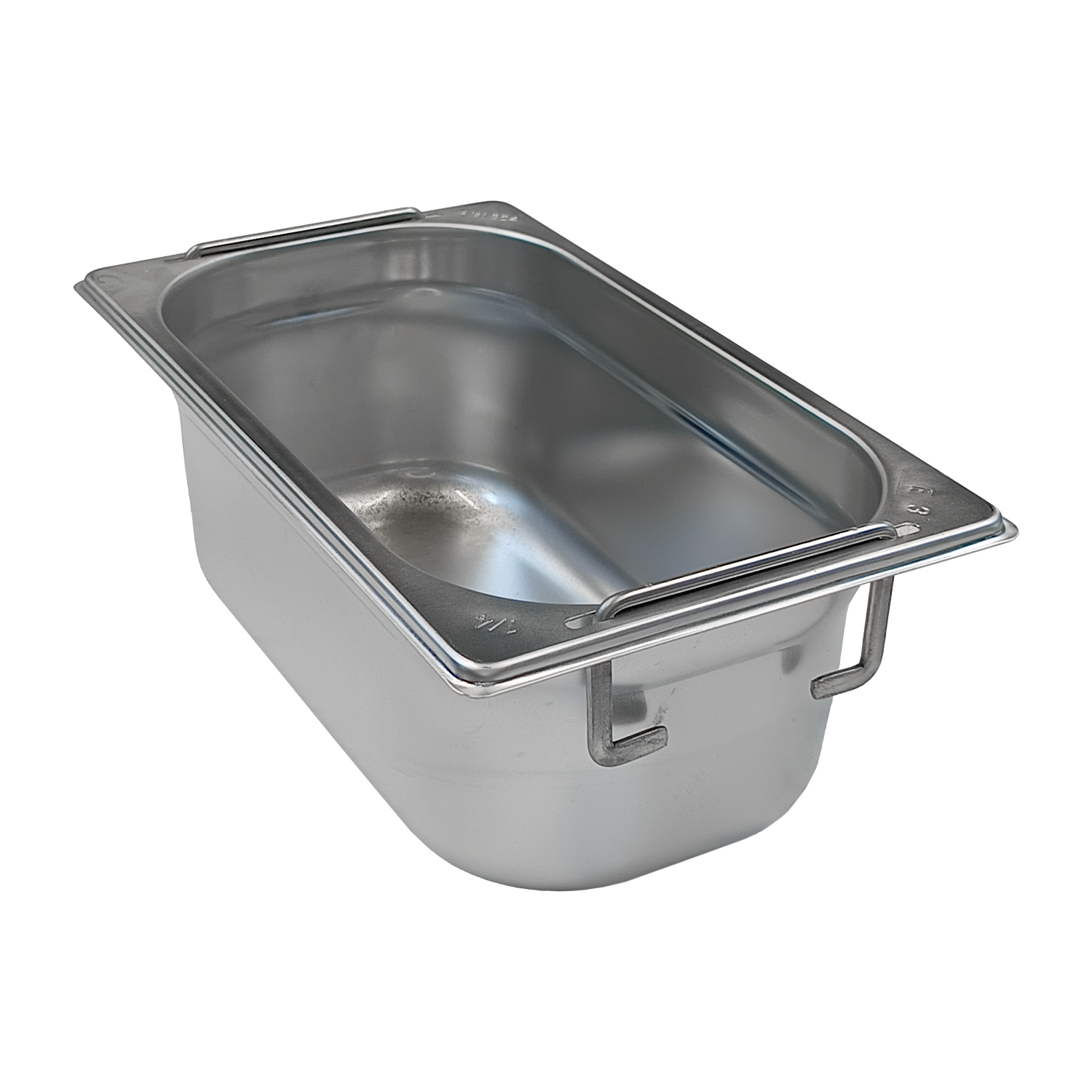 Bac gastronorme GN 1/4 - 100 poignées escamontables en inox | REDFOX - GN 1/4-100 U