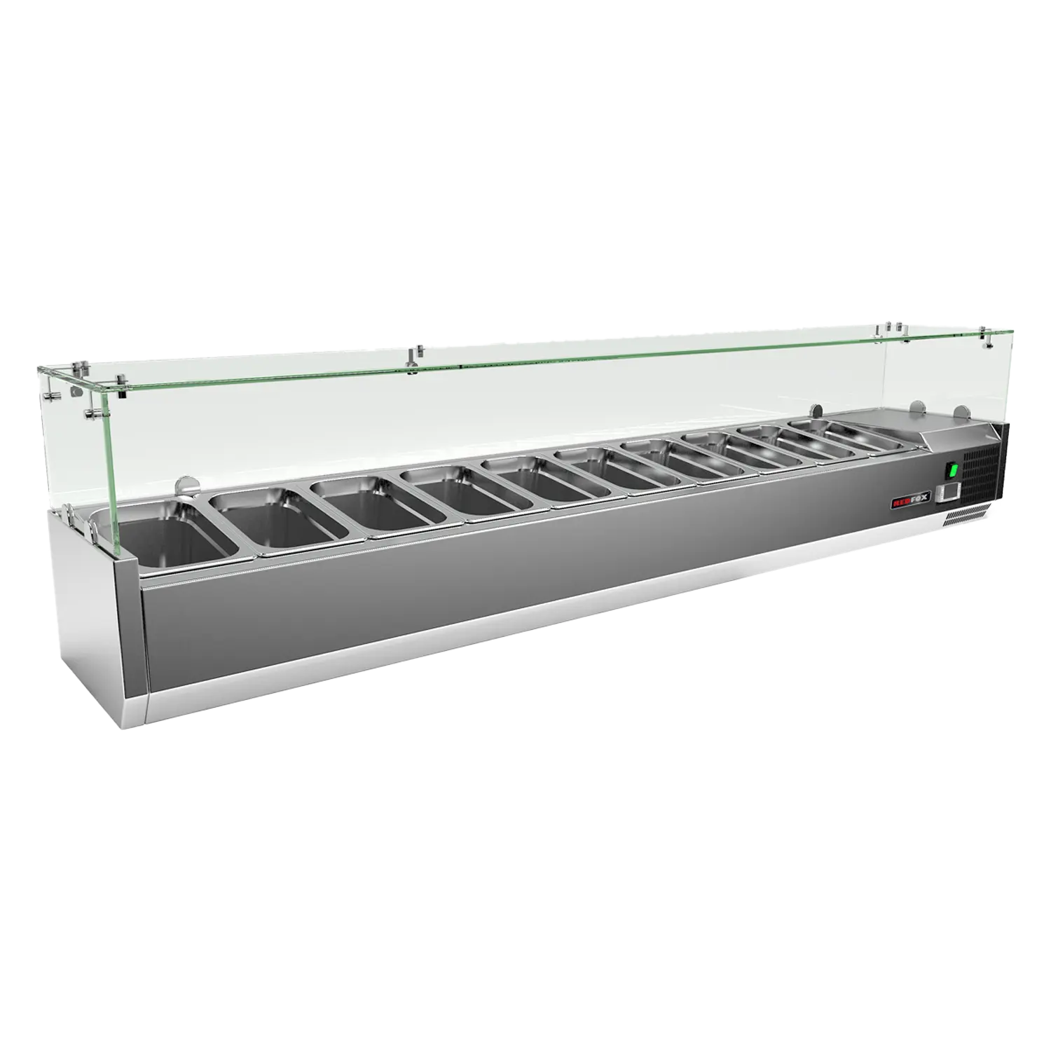 Vitrine refrigerée de comptoir 10 x GN 1/4 | REDFOX - MCH 4200