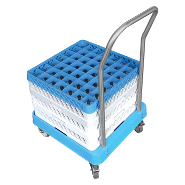 Trolley with handle for plastic racks 50x50 | REDFOX - C 1122